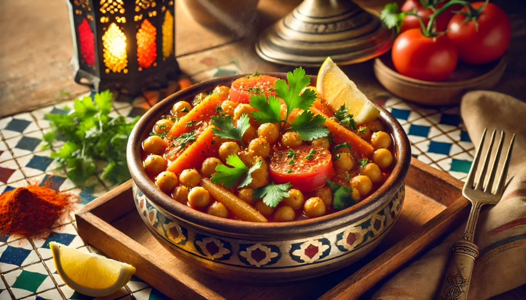 "Authentic Moroccan Chickpea Stew – Traditional Hearty & Flavorful Moroccan Recipe"