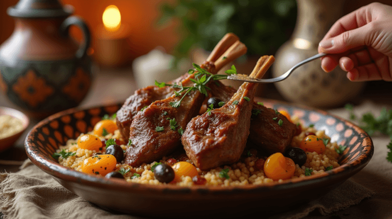 "Delicious Moroccan Lamb Tagine Recipe with Aromatic Spices and Fresh Herbs"