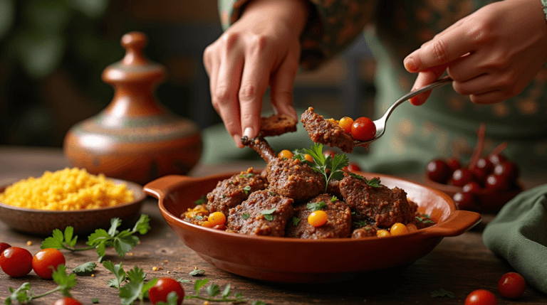 Delicious Moroccan Lamb Tagine Recipe with Aromatic Spices and Fresh Ingredients