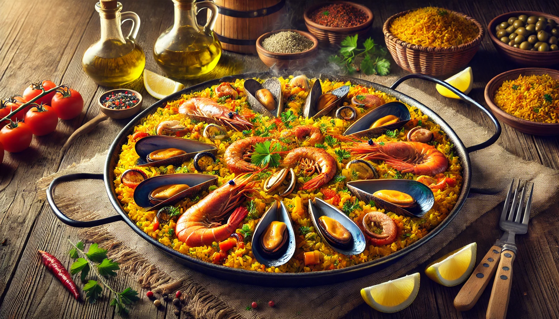 طبق الباييلا الإسبانية